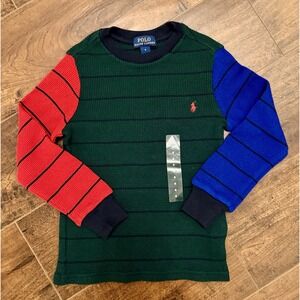 Polo Ralph Lauren Waffle-Knit Long Sleeve Thermal Shirt – Boys Size 4 – NWT